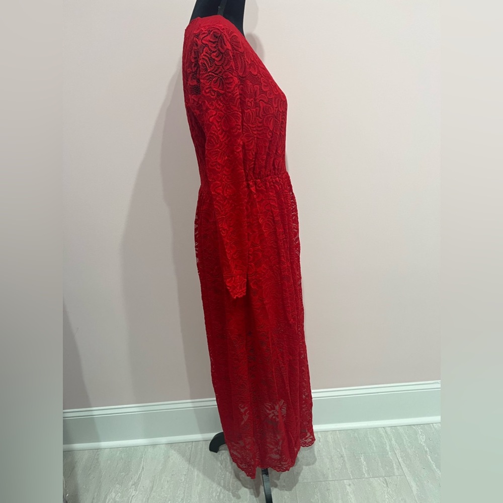 Red Lace Dress - Picture 10 of 13